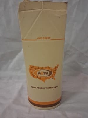 1972 Vintage A&W Root Beer Plastic Cup 1 Quart Extremely Scarce HTF Unused🥤
