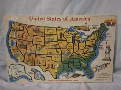 United States Of America Puzzle Deluxe Vintage Melissa & Doug Llc