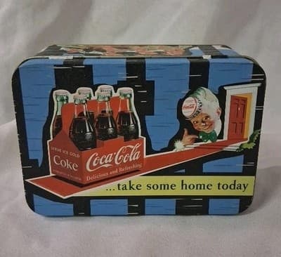 2003 Tin Box Coca-Cola Take Some Home Today Slogan