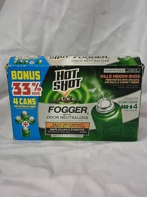 4-pack HOT SHOT Fogger with Odor Neutralizer Insect Killer Roach Ant Flea Spider