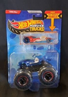 Hot Wheels Monster Trucks Twin Mill With Die Cast Car 2020 1/64 Duos Pack