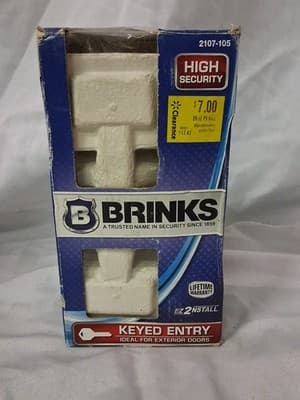 Brinks High Security Ball Style Keyed Entry Satin Nickel Door Knob 2107-105 NEW