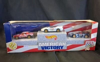 Hot Wheels - 1996 Olympic Games American Victory- 3 Car Set. Camaro. Vintage.