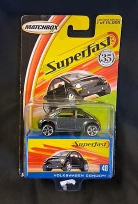 2004 Matchbox Superfast Volkswagon CONCEPT #48 Gray 1 of 15,000 Made