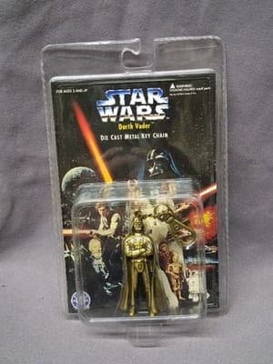 STAR WARS DARTH VADER Key Chain Die Cast Metal 3" Action Figure '96 Placo Sealed