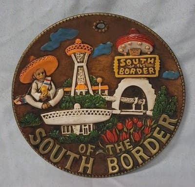 Vintage South Of the Border Souvenir Plate South Carolina Wall Hanging Decor