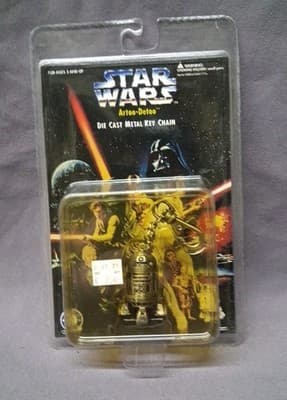 Vtg Placo Toys 1996 Star Wars Artoo-Detoo R2-D2 Diecast Metal Keychain #3110