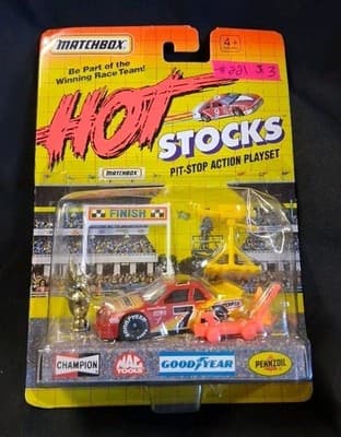 Matchbox - Hot Stocks Pit-Stop Action Playset - Matchbox Racing #7 - New on Card