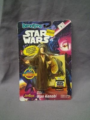 Star Wars Obi-Wan Kenobi Just Toys Bend-Ems + Limited Edition Topps Trading Card