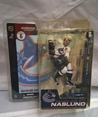 Action Figure, Markus NASLUND, NHL, Series 6, vtg 2003, NIB, 8"h by McFarlane's