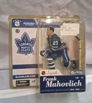 2004 McFarlane NHL Legends Frank Mahovlich Maple Leafs BLUE JERSEY