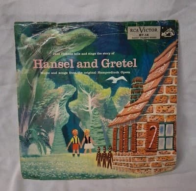 Vintage Hansel and Gretel 45rpm (1950's, RCA Victor Records, WBY 14)