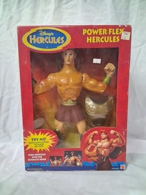 VINTAGE 1997 DISNEY'S HERCULES POWER FLEX GIANT FIGURE MATTEL NEW SEALED !