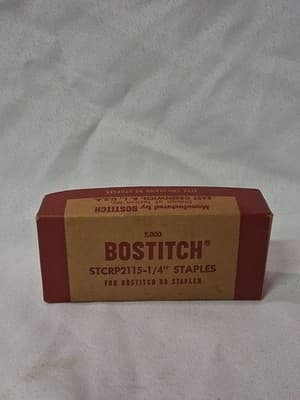 Vintage BOSTITCH 1/4" Box of Staples