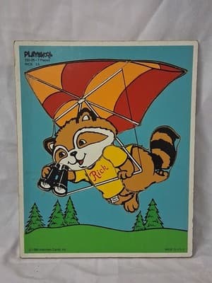 Vintage 1980 Playskool ‘Rick’ Shirt Tales Wooden Tray Puzzle #330-05