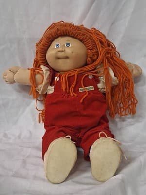 1985 Coleco Cabbage Patch Kid Doll Red Hair Blue Eyes UT2 Mold #2 Red Corduroy