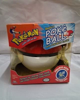Vintage Pokémon Replica Poke Ball W/ Pokémon Inside Squirtle 1999 Nintendo NIB