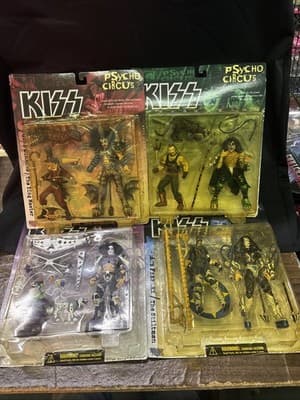 KISS PSYCHO CIRCUS TOUR EDITION SET Lot OF 4 - 1998 McFarlane Toys Box Issues