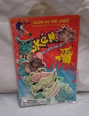Pokemon Glow In Dark Starter Pack 16 Pieces Decor Nintendo 1999 intermediate