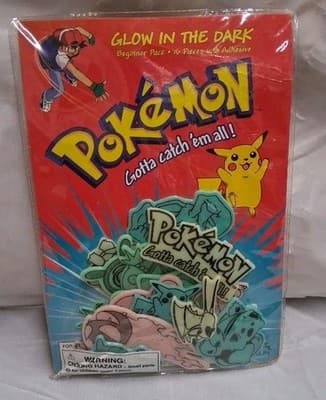 Alpi Pokemon Glow In Dark 16 Pieces Decor W Adhesive Nintendo 1999 Beginner Pack