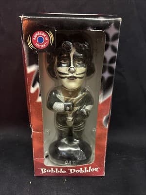 Bobble Dobbles KISS Peter Criss Genuine Hand Painted Doll Figure Collectible Cat