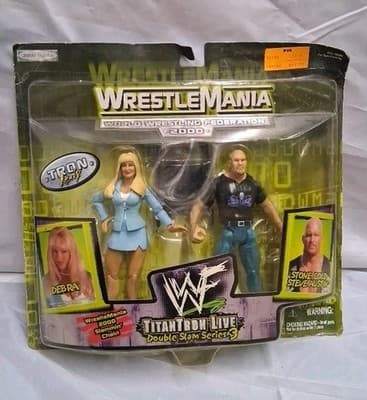 2000 WWF WrestleMania Stone Cold & Debra Titan Tron Live Double Slam Series 3