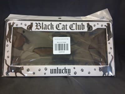 Black Cat Club Unlucky License Plate Frame Hot Topic