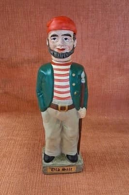 Vintage FIGURAL PIRATE "Old Salt" Whiskey Decanter