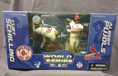 Vintage 2004 MLB World Series Boston Red Sox St. Louis Cardinals Figures