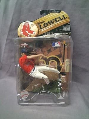 MIKE LOWELL Mcfarlane figure 2009 WAVE 1 BOSTON RED SOX chase VARIANT RED JERSEY