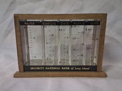 RARE Vtg Long Island NY Coin Bank Security First Natl. Bank (1929-1968) No Key