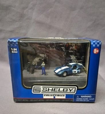 SHELBY COLLECTIBLES '65 SHELBY COBRA"DAYTONA"COUPE 1/64 Scale With Figure Ect