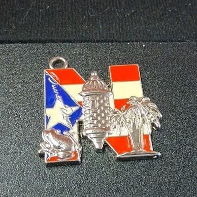 Puerto Rico Keychain Pendant