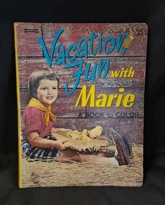 Vintage 1950s Vacation Fun Coloring Book - Rare - Unused, Saalfield