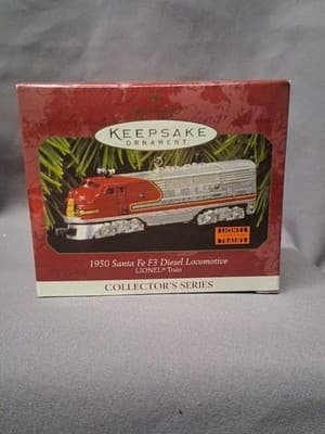 Hallmark Christmas Ornament Lionel 1950 SANTA FE F3 DIESEL LOCOMOTIVE Train NEW