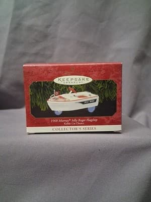 Hallmark Keepsake Christmas Tree Ornament 1968 Murray Jolly Roger Flagship Boat