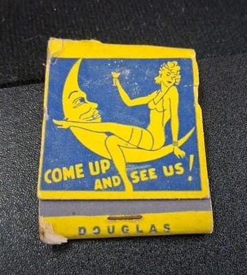 1950’s Douglas Pinup Girl Matchbook Come And See Us!