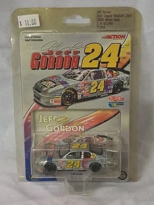 JEFF GORDON 2000 NASCAR 2000 SILVER DUPONT 1/64 ACTION DIECAST CAR 1/50,040