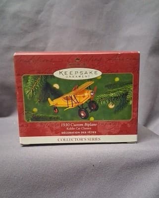 HALLMARK KEEPSAKE 1930 CUSTOM BIPLANE KIDDIE CAR CLASSIC #8 ORNAMENT