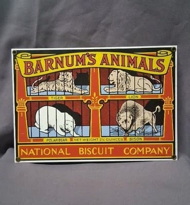 Vtg National Biscuit Company Ande Rooney Porcelain Enameled Metal Sign