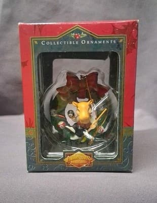 Christmas Traditions - ORNAMENT: REINDEER PLAYING BILLARD W/BOX