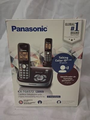 Panasonic DECT 6.0 Plus Cordless Telephone 2 Handsets KX-TG6572 New