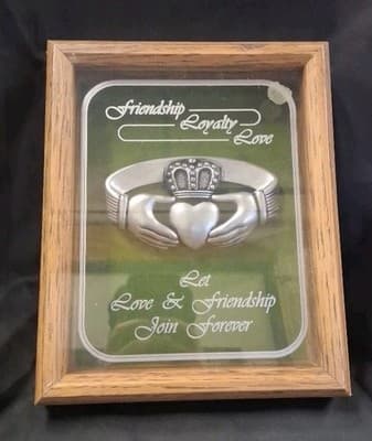Framed Claddagh Ring, Special Moments, 1986, Love & Friendship