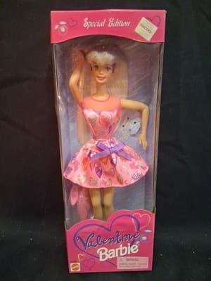 Valentine Barbie w/ Hair Brush Mattel 1997 Valentines 17649 Special Edition