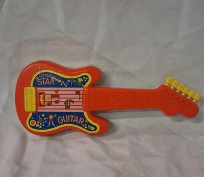 Vintage TOMY Little Star Guitar Toy Musical Kids Plastic 80s Singapore