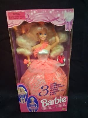 1994 3 Looks Barbie Vintage In Box