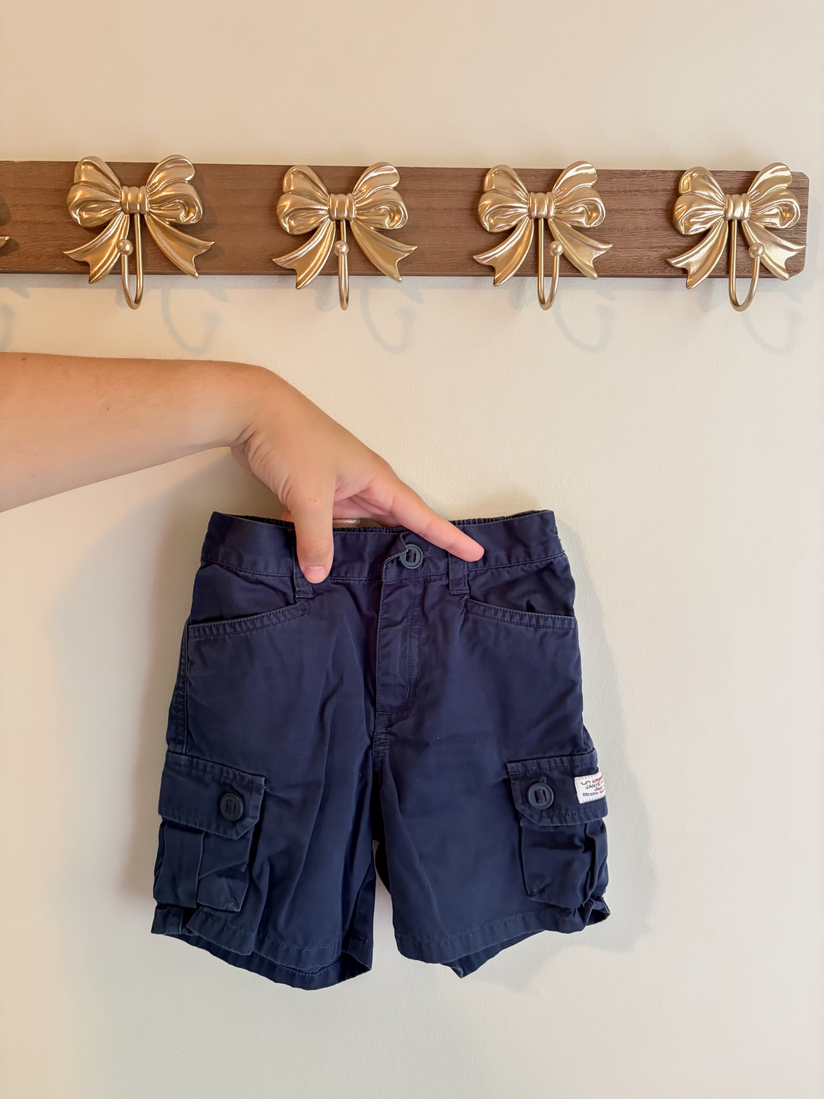 Janie and Jack boys size 18-24 months Navy Cargo Shorts