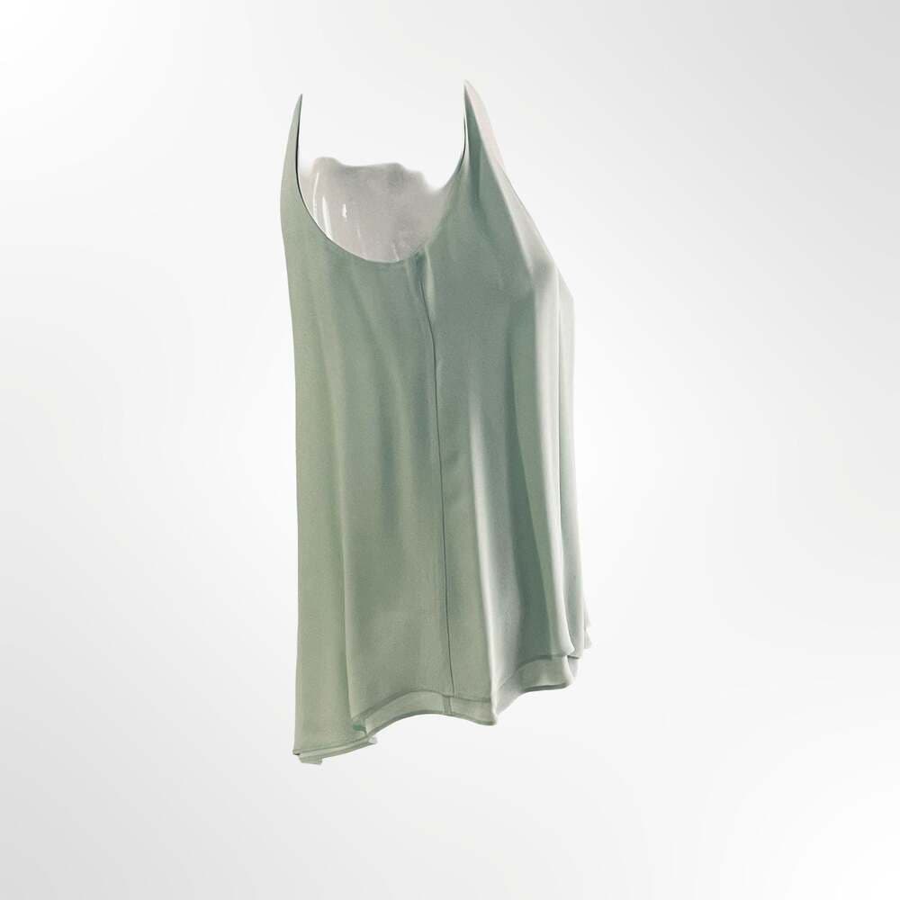 A.L.C. 100% Silk Layered Scoop Neck Tank Top