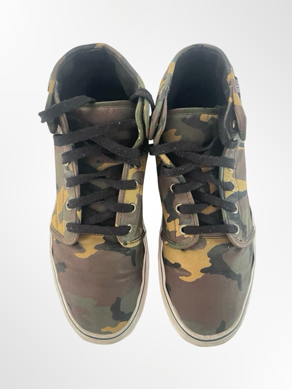Vans Men's High-Top Sneakers - Green Camo in size 10