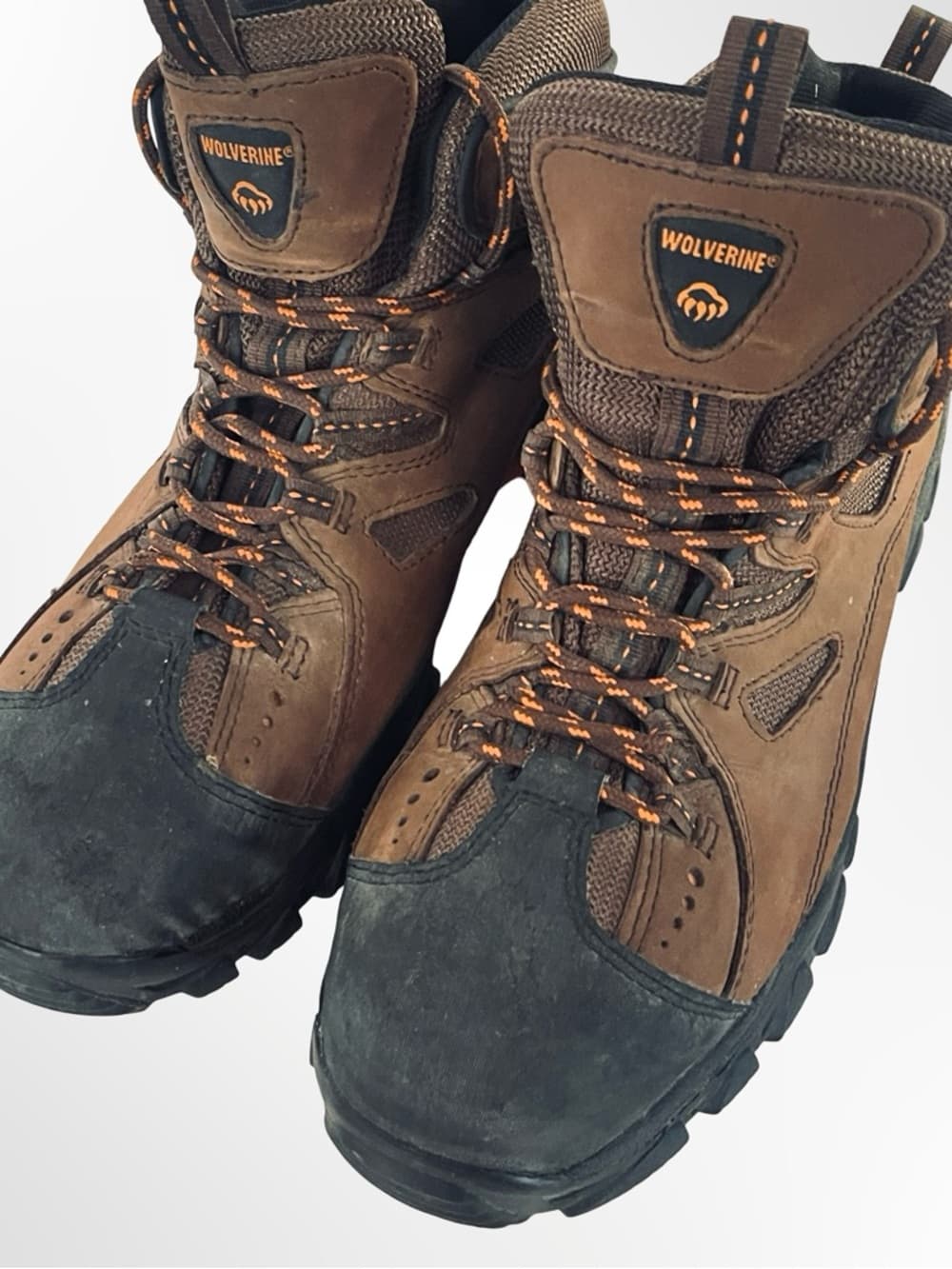 Wolverine Brown and Black Waterproof Hiking Work Boots in 12